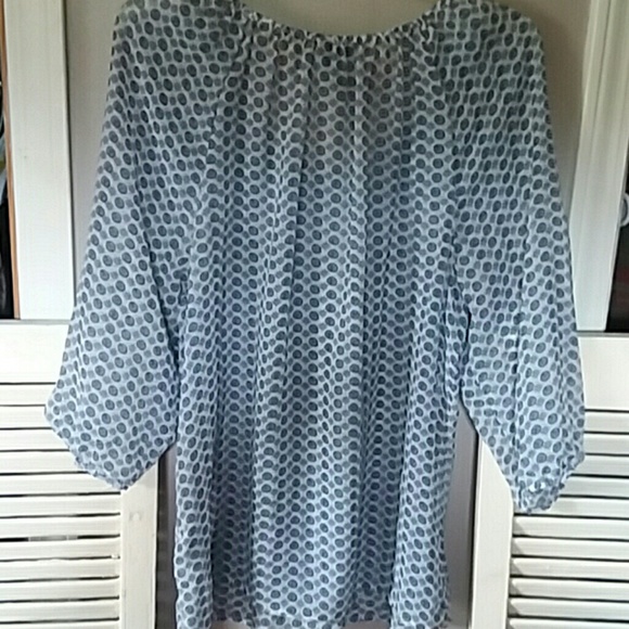 Daisy Fuentes 3/4 length sleeve blouse size large - Picture 4 of 4